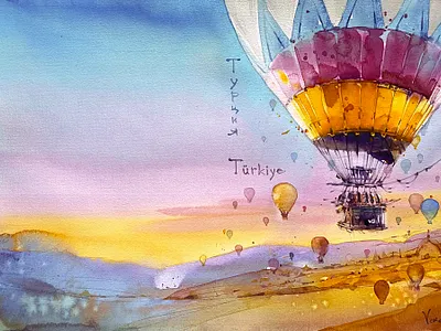 Turkey graphic design illustration painting watercolor watercolor illustration