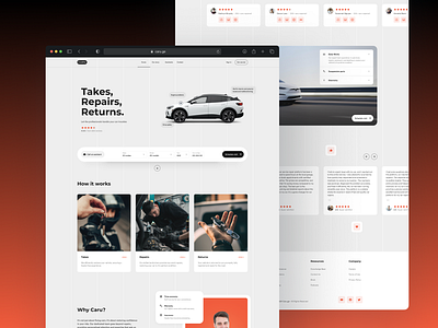 Car Repair - Website car concept landing page repair ui website