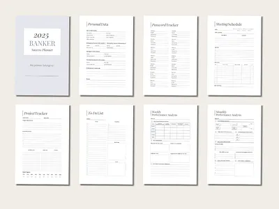 Banker Planner canva design canva designer journal design planner design