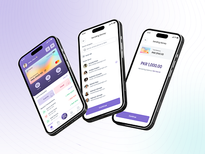 Paymo Mobile application design finance fintech latest mobile mobile app purple ui