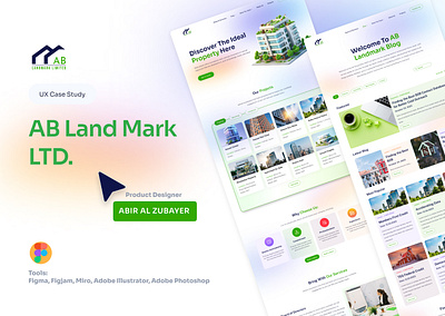 AB Landmark LTD - Real Estate UX/UI Case Study branddesign brandidentity branding corporateidentity design designer digitalart graphicdesign ui uidesign uiux ux webdesign