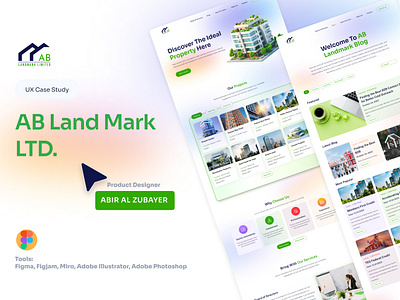 AB Landmark LTD - Real Estate UX/UI Case Study branddesign brandidentity branding corporateidentity design designer digitalart graphicdesign ui uidesign uiux ux webdesign