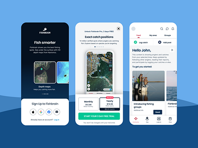 Fishbrain mobile app ui ux