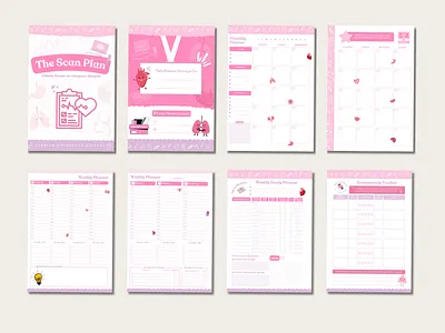 Medical Planner Design, Playful, Colorful canva design canva designer colorful custom planner design design ebook design journal design planner design playful