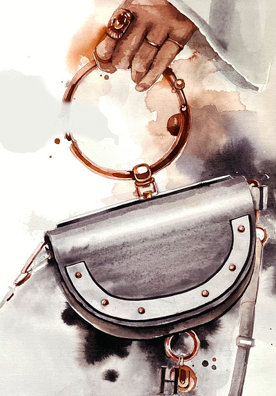 handbag fashion illustration fashion sketch illustration watercolor watercolor illustration