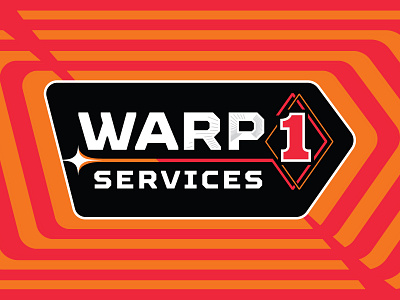 Warp 1 Services Badge badge logo iowa logo laser logo services logo