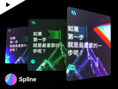 Holographic card for SMARTLAB 3d branding card chine holographic motion graphics ui