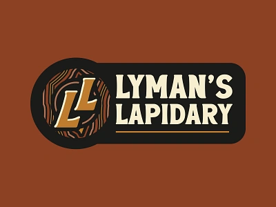 Lyman's Lapidary Logo agate agate logo gemstone gemstone logo lapidary lapidary logo mineral mineral logo quartz rock logo