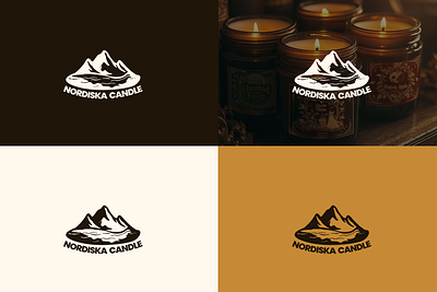 Nordiska Candle Logo branding graphic design icon illustration logo ui vector