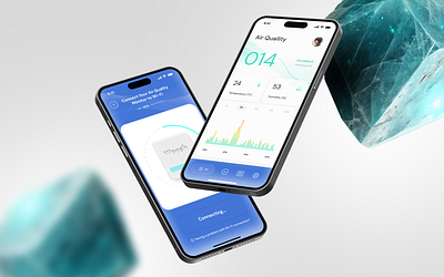 Air Quality Monitor App air analytics air filter air monitoring air pollution air quaility air quaility management charts connecting air filter data data visualisation home management installing filter minimal app design minimal ui pollution monitoring smart home