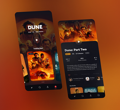 Movie App Design design ui ui design user interface ux