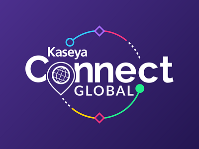 Kaseya Connect Global Hero Logo abstract branding connect cybersecurity global it kaseya logo