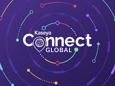 Kaseya Connect Global Hero Logo abstract branding connect cybersecurity global it kaseya logo