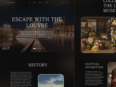 Longread Louvre [01] beautiful background design longread museum paintings ui ux web web design web site картины лонгрид музей