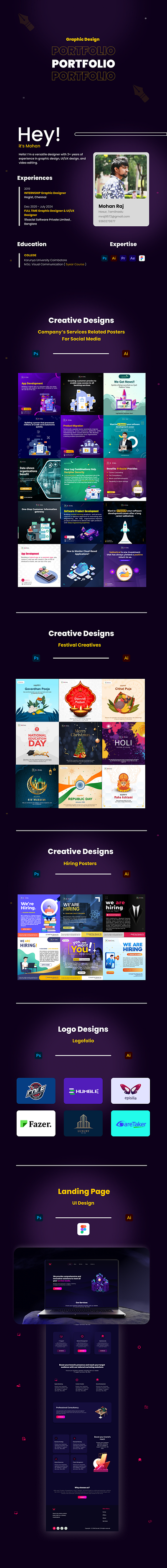 Mohan Graphic Design Portfolio app branding design graphic design graphic design portfolio graphicdesign illustration logo portfolio typography ui uiux design uiux portfolio ux vector