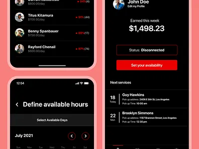ㅤWatchdogs Mobile App - UI/UX - Bodyguards app app design black daily ui experience interaction interface orange ui uiux ux