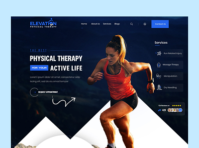 Physical Therapy Website Design app branding dashboard design design graphic design illustration landing page design logo ui uiux web design