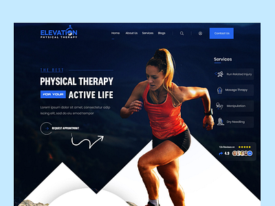 Physical Therapy Website Design app branding dashboard design design graphic design illustration landing page design logo ui uiux web design