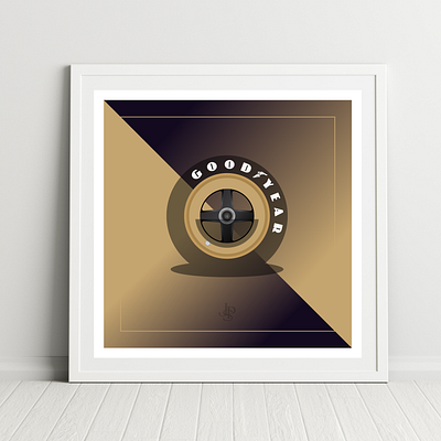 JPS - John Player Special automotive blackandgold design f1 formula1 graphic design jps lotus prints wheel