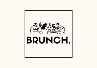 BRUNCH. brunch cafe coffeeshop creative design graphic graphic design line work