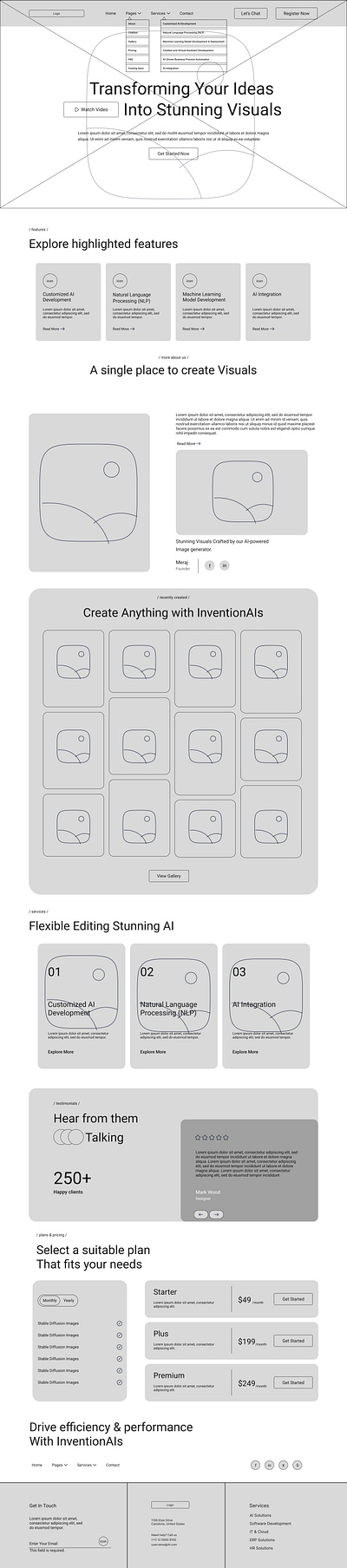 Ai Solution web Wireframe Ux Design ai branding design figma design ireframe solution ui ux web website