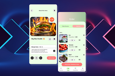 Barger Food App UI Design app barger barger app clean delivery design food food app food delivery app mobile mobile app mobile app design restaurant app ui ux