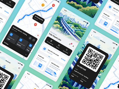 METRO Elevated Railway App app location map qr railway ticket train ui ux vietnam