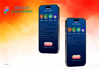 Institute Management system app Ui Design 3d app app design branding collage graphic design institut institute management system management mobile student system task manage ui ux