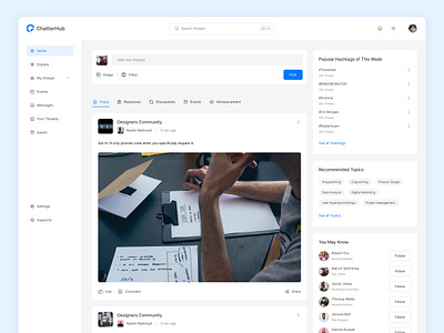 ChatterHub - Forum Community Platform branding community dashboard forum landing page message motion graphics platform product saas social media social media platfor ui ux