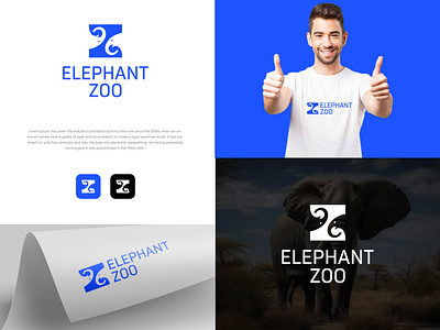 Elephant zoo logo design. park animal logo design animal app apps logo branding design elephant graphic design illustration logo logo design park ui vector zoo logo