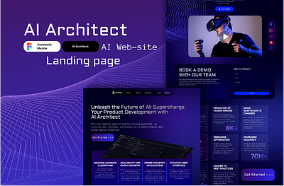 Web Site for AI Technologi ai design branding design figma graphic design illustration user flow user persona ux uxui web design