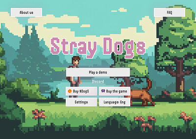 Stray Dogs app coin crypto game interface pixel ui uiux ux web website