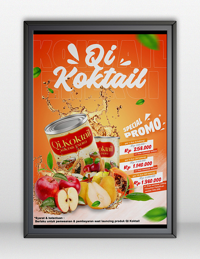 Qi Koktail - Poster Design flyer graphic design