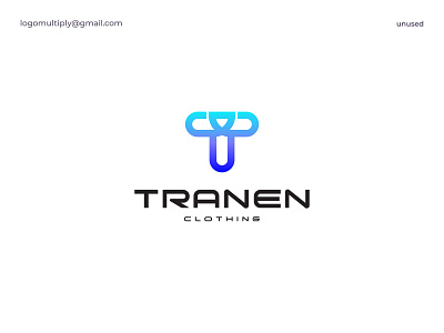 Tranen clothing logo/ T logo brand identity brand logo branding business logo clothing logo company logo gradient icon letter t logo logo design logomultiply logos t t letter t logo