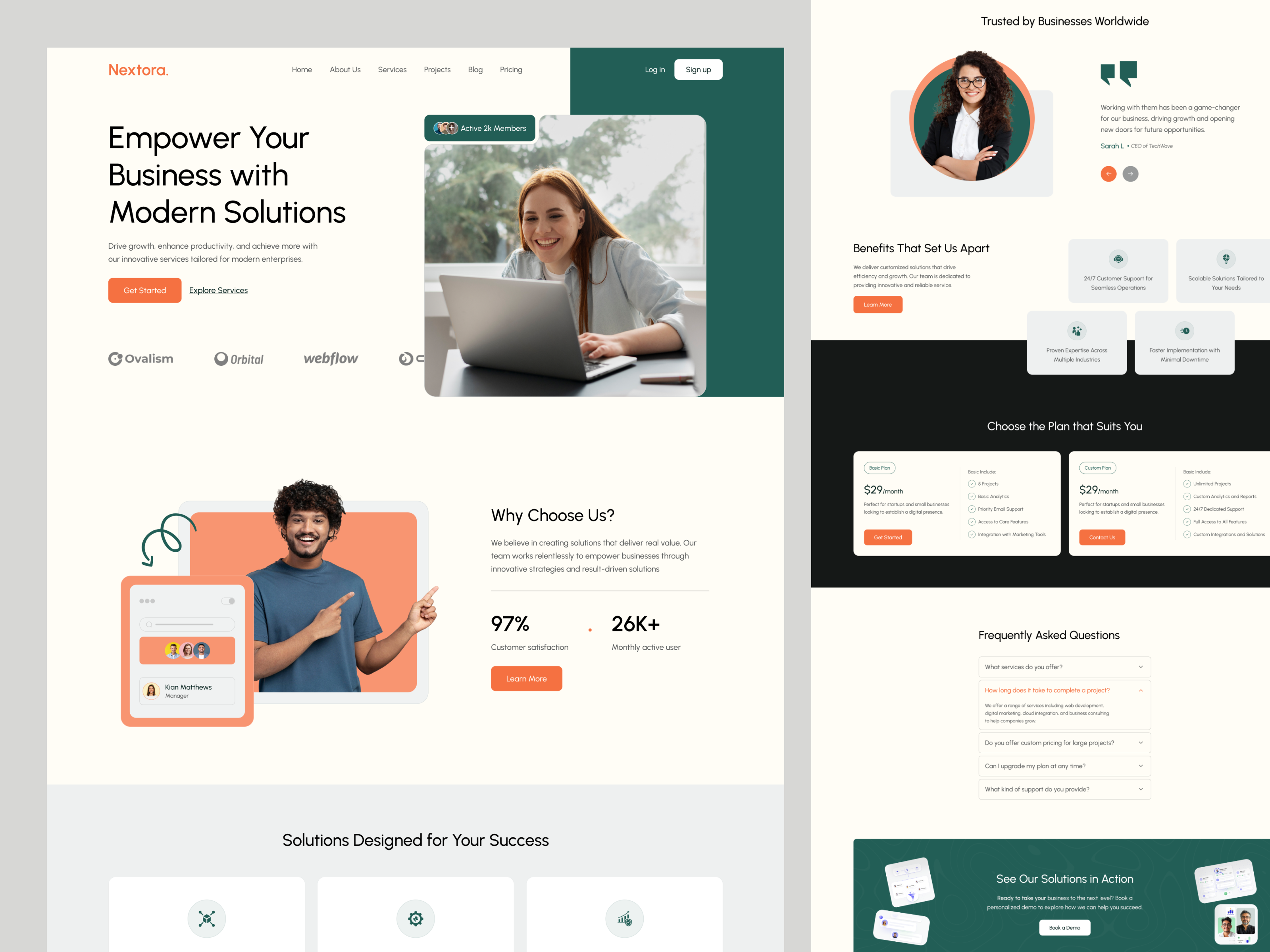 Example of Landing Page Design And Development