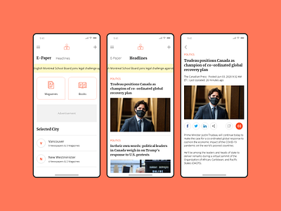 Daily News - Concept Mobile App adobexd android mobile app news app ui ux xd