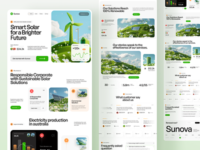 Sunova- Solar Energy Landing Page best web design clean energy eclipse eco friendly eco system energy green energy landing page renewable renewable energy solar pannel solar system turbin product web webdesign website website design inspiration