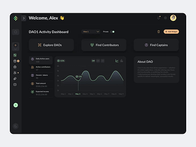 Crypto Dashboard Web3 UI UX Design analytics blockchain crypto crypto dashboard crypto web3 cryptocurrency dao dark dex exchange finance financial dashboard investment motion saas stats trading ui ux web app web3