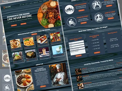 Landing Page Design | Restaurant | Sample Work advertising branding digitalmarketing food graphic design landingpage landingpagedesign marketing restaurant web webdesign website