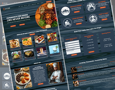 Landing Page Design | Restaurant | Sample Work advertising branding digitalmarketing food graphic design landingpage landingpagedesign marketing restaurant web webdesign website