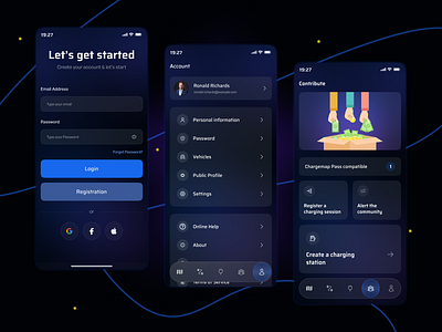 Ev charging mobile app account app ui automobile charging station electric car ev charging ev charging app ev station login mobile app mobile ui shasanko das tesla uiux design