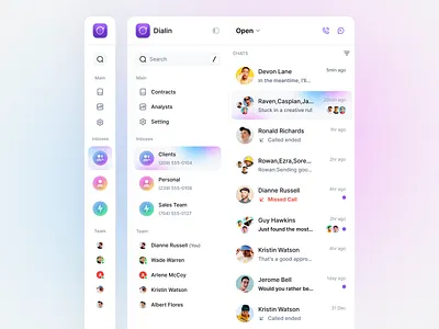 Dialin.ai: Sidebar Navigation Menu dashboard design minimal product quicksearch saas saasproduct sajon search sidebar ui ux web webapp