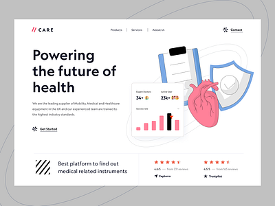 Health Care Website Header header illustration infograph landing page medical care meditation meditation website mental psychology ratings review stress ui ux webdesign website wellness yoga platform