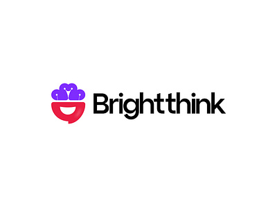 Brightthink Logo Design abstract logo ai logo app icon brand identity branding brightthink logo brightthink logo design creative logo logical logo logo design mind logo modern logo smile logo tech logo think logo