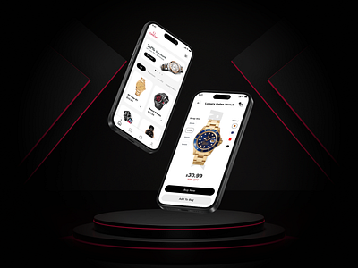 Omega Luxury Watch App app branding design graphic design luxury watch minimal royal watch typography ui vector watch