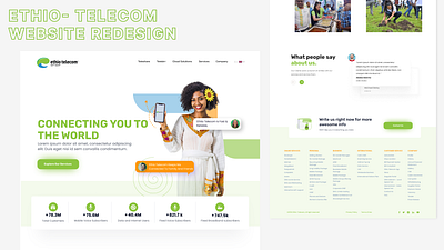 Ethio telecom Website Redesign Assignment design figma redesign ui ux ux design web design website