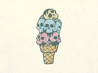 Ice Skull Cream apparel apparel design beverage branding death dessert drink food funny gelato ghost gothic halloween horror ice ice cream skeleton skull t shirt t shirt design