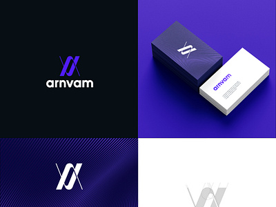 Arnvam Brand Logo With AV Logo Icon app design app icon design app maker brand logo branding branding design branding identity business card corporate design creative design design designpark14 graphic design letterhead logo logo concept logo creation logo creator logo designer logo making