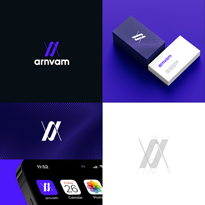 Arnvam Brand Logo With AV Logo Icon app design app icon design app maker brand logo branding branding design branding identity business card corporate design creative design design designpark14 graphic design letterhead logo logo concept logo creation logo creator logo designer logo making