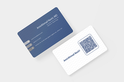 Visit Card blue branding business card card dark blue graphic design logo medical print qr code setoffice visit card visitcard